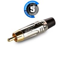 Kit com 5 Conector RCA Linha Gold - Prata - Cirilo Cabos Kit com 5 Conector RCA Linha Gold - Prata - Cirilo Cabos