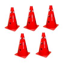 Kit Com 5 Cones Mania De Futsal Com Furos Para Treinamento