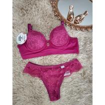 kit com 5 conjunto de lingerie de luxo modelo tanga - sacoleira.