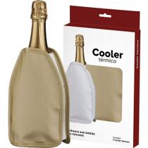 Kit com 5 Cooler Térmico com Gel Dourado Brasil do Vinho - Ideal p/ garrafa de Espumante ou Vinho Kit com 5 Cooler Térmico com Gel Dourado Brasil do Vinho - Ideal p/ garrafa de Espumante ou Vinho