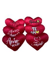 Kit com 5 Coração de Pelúcia mini Dia dos Namorados - Pelúcias JH