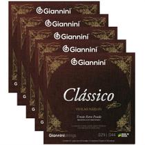 Kit Com 5 Cordas Giannini Clássico Violão Nylon Extra Pesada Kit Com 5 Cordas Giannini Clássico Violão Nylon Extra Pesada
