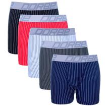 Kit com 5 Cuecas Boxer Risca Giz Infantil
