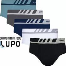 Kit com 5 cuecas masc. slip Lupo.