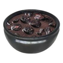 Kit Com 5 Cumbucas Pretas De Barro Mineiro Para Caldos 450ml