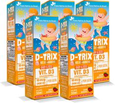 Kit Com 5 D-TRIX - Vitamina D3 Kids em Gotas 30ml Flora Nativa do Brasil