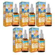 Kit Com 5 D-TRIX - Vitamina D3 Kids em Gotas 30ml Flora Nativa do Brasil Kit Com 5 D-TRIX - Vitamina D3 Kids em Gotas 30ml Flora Nativa do Brasil