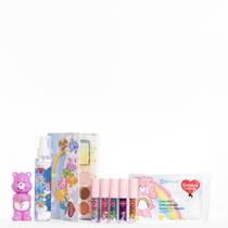 Kit Com 5 Delineadores Glitter + Paleta de Sombras + Lenço Demaquilante + Body Splash Ursinhos Carinhosos + Brinde