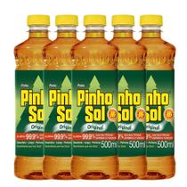 Kit com 5 Desinfetante Pinho Sol Original 500ml Cada