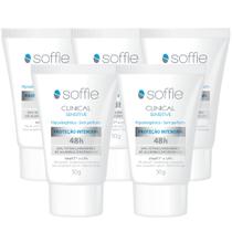 Kit Com 5 Desodorantes Antitranspirantes - Soffie Clinical Sensitive 48h
