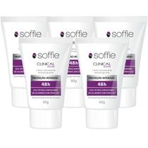 Kit com 5 Desodorantes Antitranspirantes - Soffie Clinical Women 48h