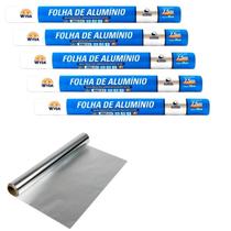 Kit COM 5 e 10 Rolo De Papel Folha De Alumínio Wyda 45cm X 7,5m Kit COM 5 e 10 Rolo De Papel Folha De Alumínio Wyda 45cm X 7,5m