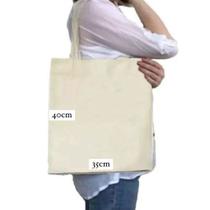 Kit com 5 Ecobags 35x40cm - lisa 100% algodão cru Kit com 5 Ecobags 35x40cm - lisa 100% algodão cru