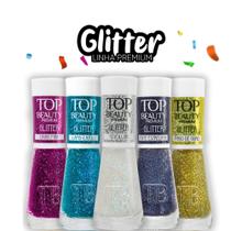Kit com 5 Esmaltes Top Beauty Premium - Glitter