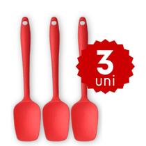Kit com 5 Espátula Reta de Silicone Resistente Flexível Cozinhar Confeitar Kit com 5 Espátula Reta de Silicone Resistente Flexível Cozinhar Confeitar