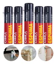 Kit com 5 Espuma Expansiva Multiuso Pro 340g Cibra Kit com 5 Espuma Expansiva Multiuso Pro 340g Cibra