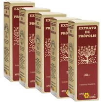 Kit Com 5 Extrato De Propolis Vermelho Organico 30ml - Apis Flora
