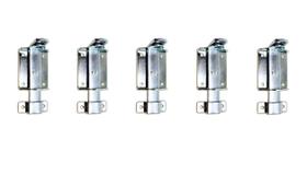 Kit Com 5 Fechos Trinco Chato Ferrolho Para Cadeados Segurança Portões Portas