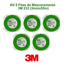 Kit com 5 Fita de Mascaramento 3M 233+ 3MM X 55M