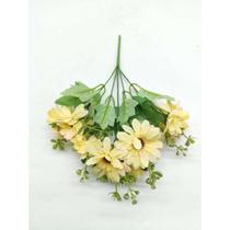 Kit Com 5 Flores Campestres Artificiais Buque Com 50 Flore Totais Cores Diversas