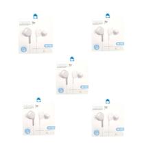 Kit com 5 Fones de Ouvido Com Fio e Microfone Altomex AL-E8 Branco Confortavel Kit com 5 Fones de Ouvido Com Fio e Microfone Altomex AL-E8 Branco Confortavel