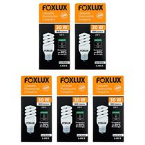 Kit com 5 foxlux lâmpada eletronica espiral 30w- 220v Kit com 5 foxlux lâmpada eletronica espiral 30w- 220v