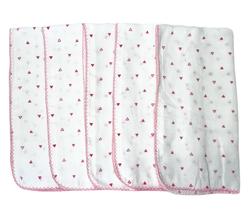 Kit Com 5 Fralda De Pano Luxo Cremer 70x70cm Com Crochê Kit Com 5 Fralda De Pano Luxo Cremer 70x70cm Com Crochê