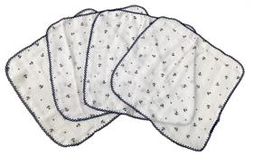 Kit Com 5 Fralda De Pano Luxo Cremer 70x70cm Com Crochê Favorito