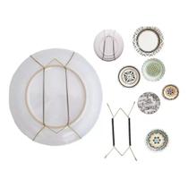 kit com 5 gancho com mola para prato decorativo
