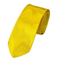 Kit com 5 gravata amarelo cetim casamento congresso evento - D+ GRAVATAS
