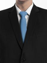 Kit com 5 gravatas azul serenity tecido oxford slim casamento congresso Kit com 5 gravatas azul serenity tecido oxford slim casamento congresso