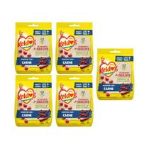 Kit com 5 keldog bifinho evol criadores mini carne 500gr