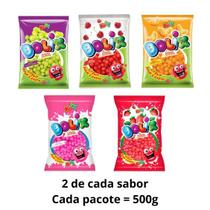 Kit Com 5 kg Mix Balas Azedinhas Bolix Sour Candy 5 Sabores