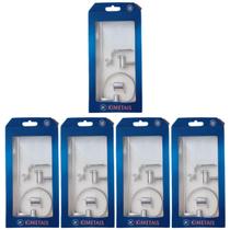 Kit com 5 kimetais 2095 kit acessorios p/banheiro delicatta c/5 pcs