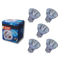 KIT COM 5 Lâmpadas Avant Mini Dicroica 20W 12V 3000K G4