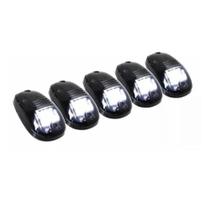 Kit com 5 lanternas brancas cab light para teto caminhonetes