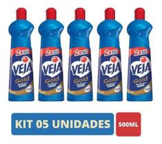 Kit com 5 Limpador Multiuso Veja Gold Multiuso 500ml