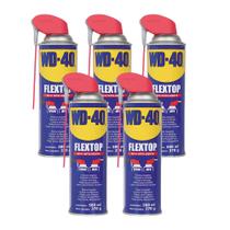 Kit com 5 Lubrificantes Spray Flextop 500ml WD-40