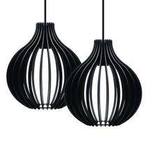 Kit com 5 Lustres/Pendentes de Teto em MDF Coquinho para área gourmet, varanda, sala e cozinha Kit com 5 Lustres/Pendentes de Teto em MDF Coquinho para área gourmet, varanda, sala e cozinha