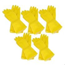 Kit com 5 Luva Látex Limpeza Geral Multiuso Top Nobre