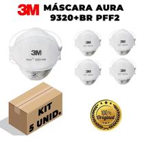 Kit com 5 Mascaras 3M PFF2 Aura 9320 Kit com 5 Mascaras 3M PFF2 Aura 9320