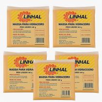 Kit Com 5 Massa Para Vidraceiro Linhal 500g Profissional