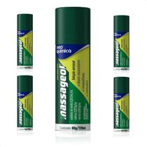 Kit com 5 Massageol em Aerossol Spray 120mL Dores Musculares