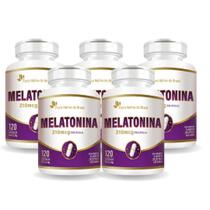 Kit Com 5 - Melat0nina 120 Cápsulas (210 mcg por cápsula) Flora nativa do Brasil