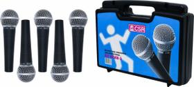Kit Com 5 Microfones Dinamico Csr Tipo Beta Sm58 Prof Nf-e