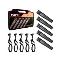 Kit Com 5 Microfones Para Bateria E Percussão KM-5