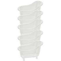 Kit com 5 Mini Banheiras de Acrílico 500ML para Drinks e Decoração de Festa