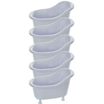Kit com 5 Mini Banheiras de Acrílico 500ML para Drinks e Decoração de Festa Kit com 5 Mini Banheiras de Acrílico 500ML para Drinks e Decoração de Festa