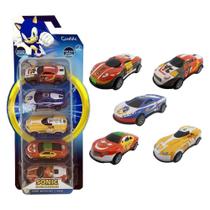 Kit Com 5 Mini Veículos Pull Back Sonic Kit Com 5 Mini Veículos Pull Back Sonic