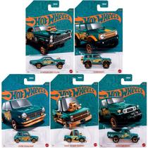 Kit com 5 Miniaturas Green and Gold - Aniversário 56 Anos - 1/64 - Hot Wheels
